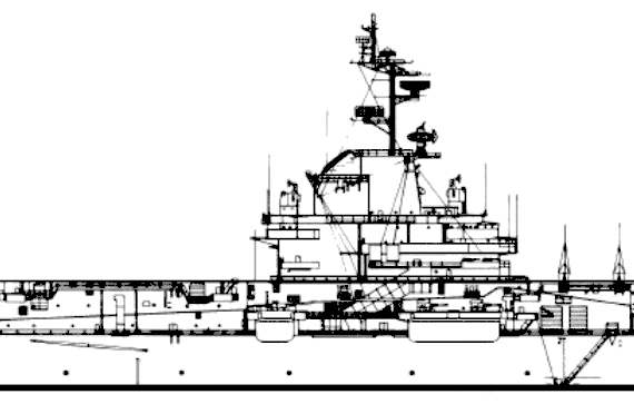 Aircraft carrier USS CV-18 Wasp 1951 [Aircraft Carrier] - drawings, dimensions, pictures